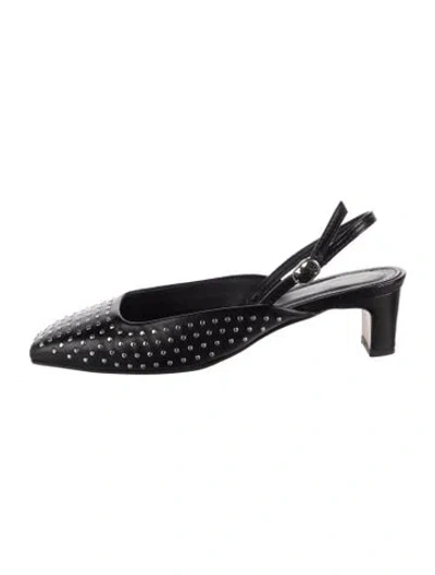 Pre-owned Alohas Leather Slingback Flats In Black