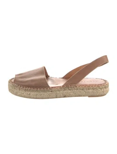 Pre-owned Alohas Leather Slingback Flats In Neutral
