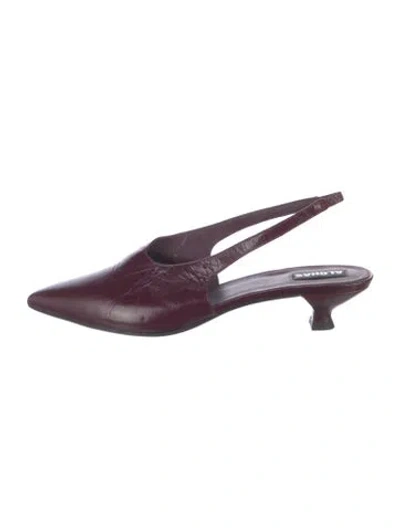 Pre-owned Alohas Leather Slingback Pumps In Purple