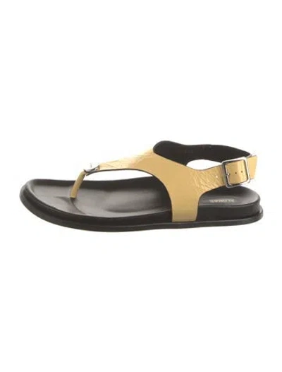 Pre-owned Alohas Leather Slingback Sandals In Black