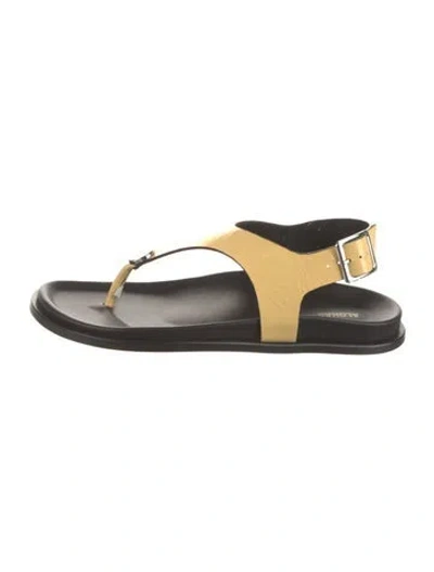 Pre-owned Alohas Leather Slingback Sandals In Black