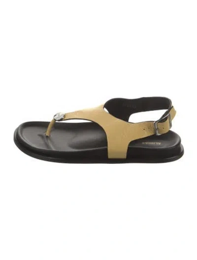 Pre-owned Alohas Leather Slingback Sandals In Black