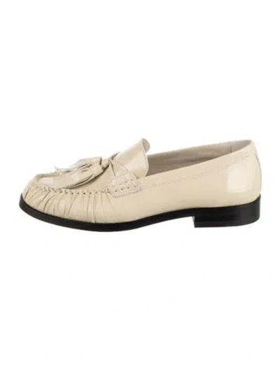 Pre-owned Alohas Leather Tassel Accents Loafers In Neutrals