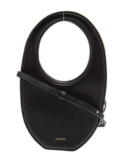 Pre-owned Alohas Leather Top Handle Bag In Black