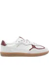 Alohas Tb.490 Rife Mixed Grain Leather Low-top Sneakers In Burgundy