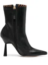 Alohas Leo 120mm Leather Ankle Boots In Black