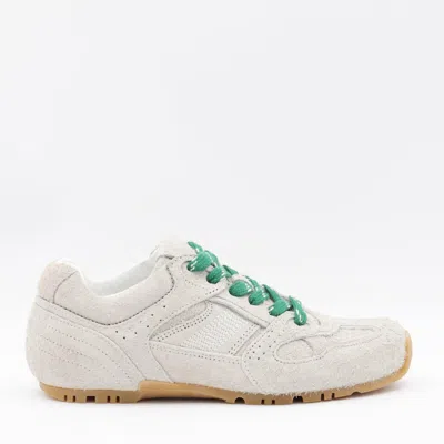 Alohas Light Grey Leather Tb 56 Suede Fuzzy Trainers