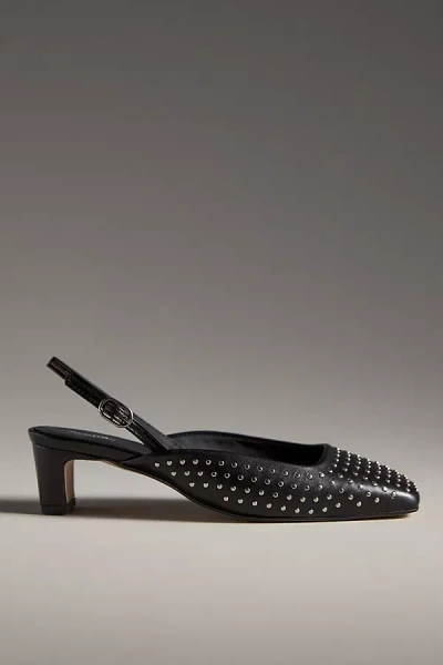 Alohas Lindy Studs Leather Pumps In Black