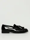 Alohas Marietta Onix Black Leather Loafers In Black
