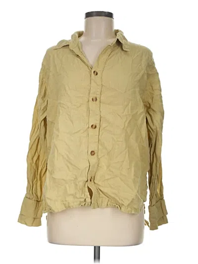 Pre-owned Alohas Long Sleeve Button Down Shirt In Yellow