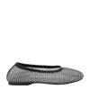 Alohas Mesh Upper Ballerinas With Shimmering Embellishments In Black