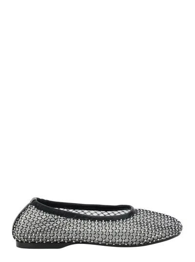ALOHAS 'LORAIN' BLACK BALLERINAS WITH MESH DESIGN AND BEADED DECORATIONS IN TECH FABRIC WOMAN