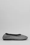 Alohas Mesh Upper Ballerinas With Shimmering Embellishments In Silver