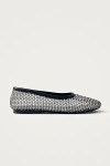 Alohas Lorain Mesh Glow Ballet Flat In Black, Women's At Urban Outfitters In Black