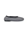 Alohas Mesh Upper Ballerinas With Shimmering Embellishments In Black