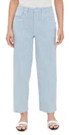 Alohas Lorenza Stripes Blue White Denim Trousers Blue In Blue