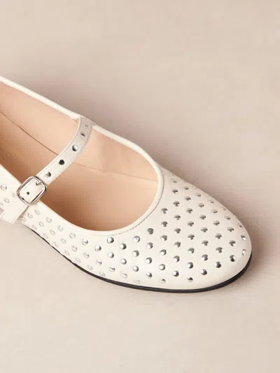 Alohas Lucien Leather Ballet Flats In White
