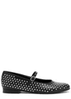 Alohas Lucien Studded Leather Ballet Flats In Black