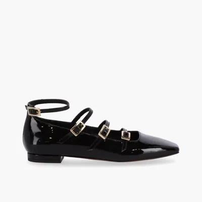 ALOHAS LUKE ONIX BLACK LEATHER BALLET FLATS