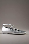 Alohas Luke Onix Flats In Shimmer Silver