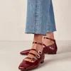 Alohas Luke Leather Ballet Flat In Wine Burgundy, Women's At Urban Outfitters