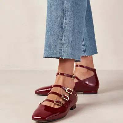 Alohas Luke Leather Ballet Flat In Wine Burgundy, Women's At Urban Outfitters In Red