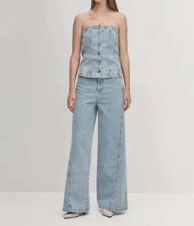Alohas Magda Wide Leg Pants In Light Denim