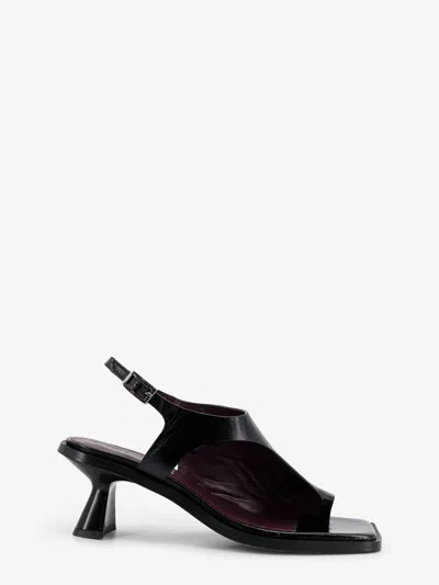 Alohas Mahina Leather Sandals In Black
