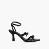 ALOHAS MALIA BLACK LEATHER SANDALS