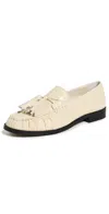 Alohas Marietta Onix Leather Loafers Cream In White