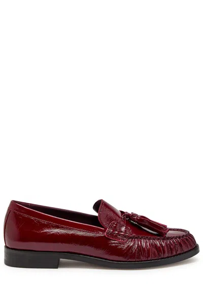 Alohas Marietta Patent Leather Loafers In Burgundy