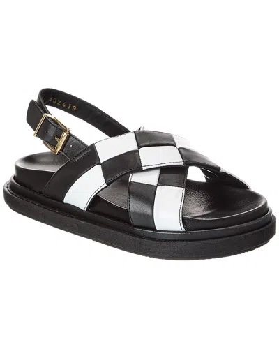 Alohas Marshmallow Leather Sandal In Black