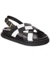 Alohas Marshmallow Leather Sandal In Black