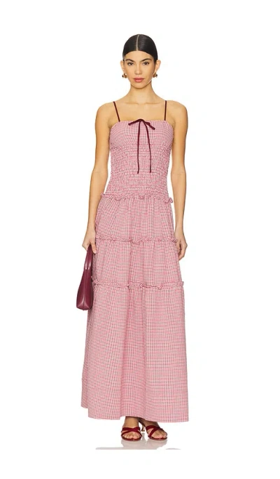 Alohas Masami Maxi Dress In Burgundy