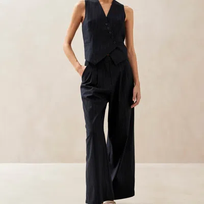 Alohas Megan High-waisted Trousers In Blue