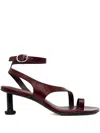 Alohas Miquela Ankle-strap Sculpted-heel Sandals In Brown