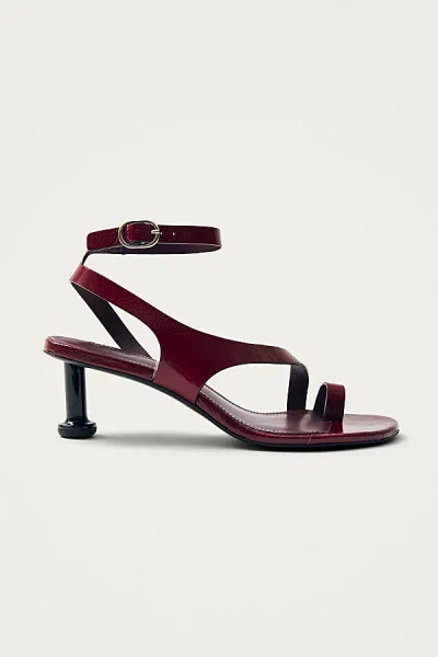Alohas Miquela Leather Thong Sandal In Burgundy, Women's At Urban Outfitters