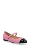 Alohas Musa Mary Jane Cap Toe Flat In Pink