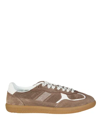 Alohas Muted Brown Suede White Laces Sneakers