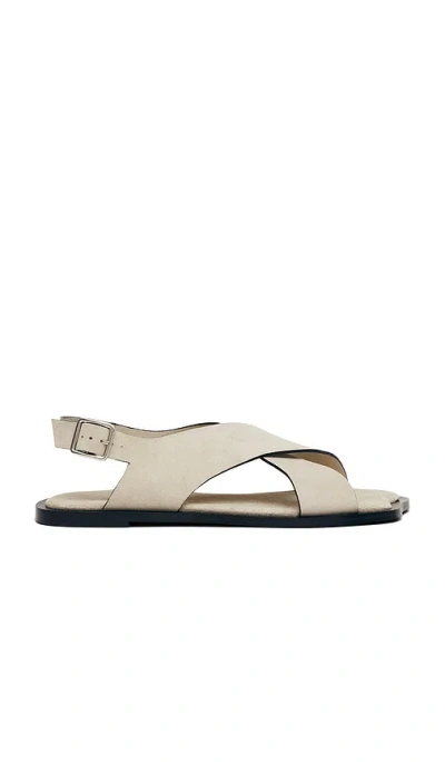 Alohas Nalu Suede Sandal In White