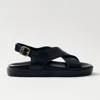 Alohas Nico Black Leather Sandals