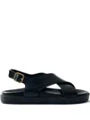 Alohas Nico Cross-strap Sandals In Black