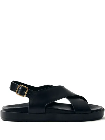 Alohas Nico Cross-strap Sandals In Black