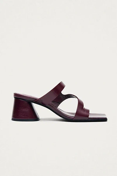 Alohas Orielle Leather Heeled Sandals In Rift Burgundy, Women's At Urban Outfitters In Multi
