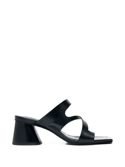 Alohas Orielle Squared-toe Block-heel Sandals In Black