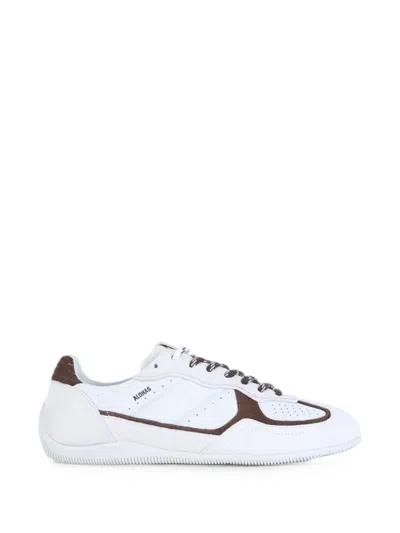 Alohas Panelled Leather Sneakers In White