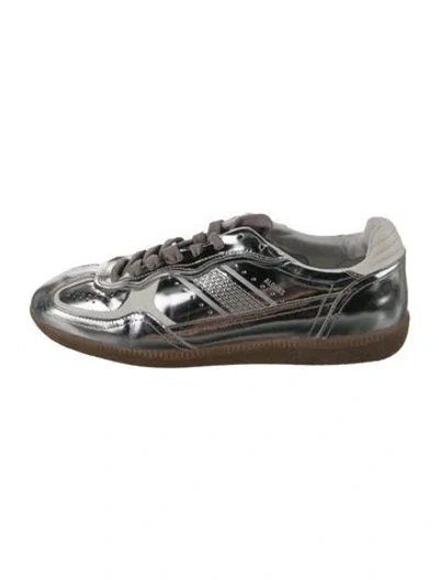 Pre-owned Alohas Patent Leather Athletic Sneakers In Metallic/silver
