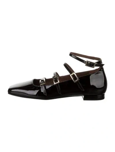 Pre-owned Alohas Patent Leather Flats In Black