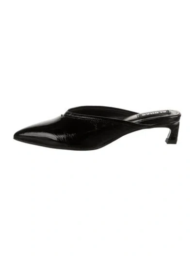 Pre-owned Alohas Patent Leather Mules In Black