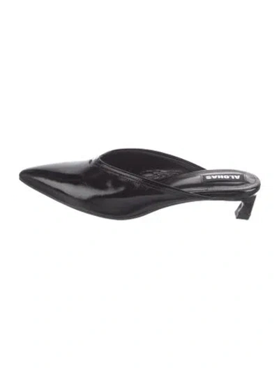 Pre-owned Alohas Patent Leather Mules In Black